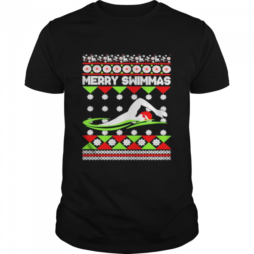 Swimming Merry Ugly Christmas shirt