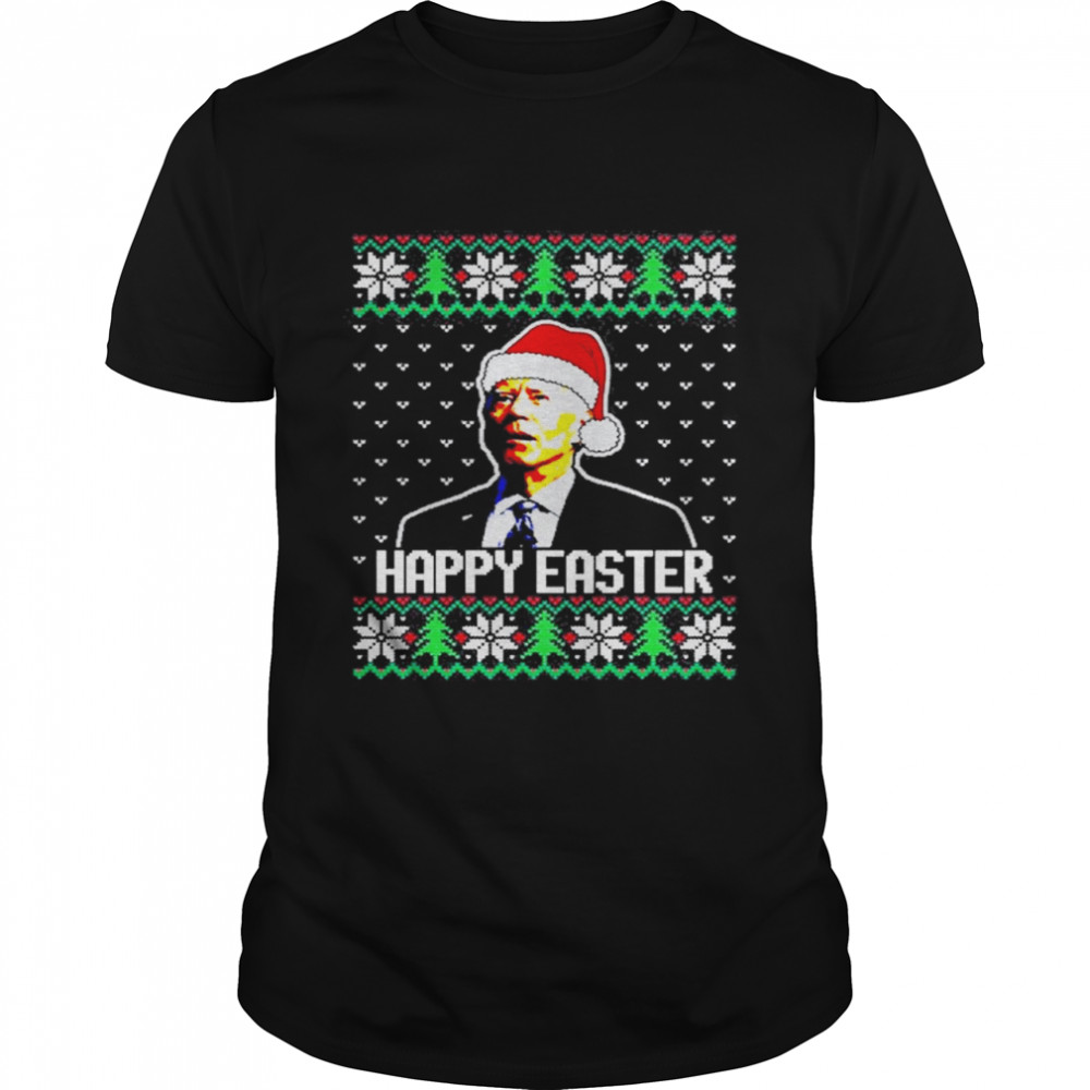 Biden Santa Happy Easter ugly christmas shirt