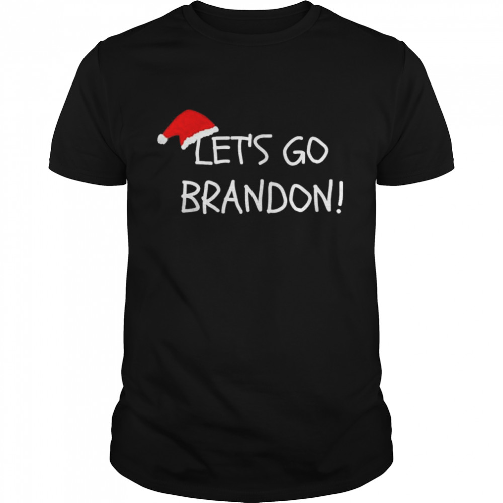 Let’s Go Christmas Hat Brandon Conservative US Flag T-Shirt