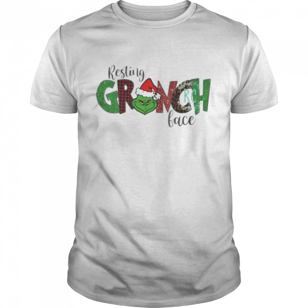 Santa resting Grinch face Christmas shirt