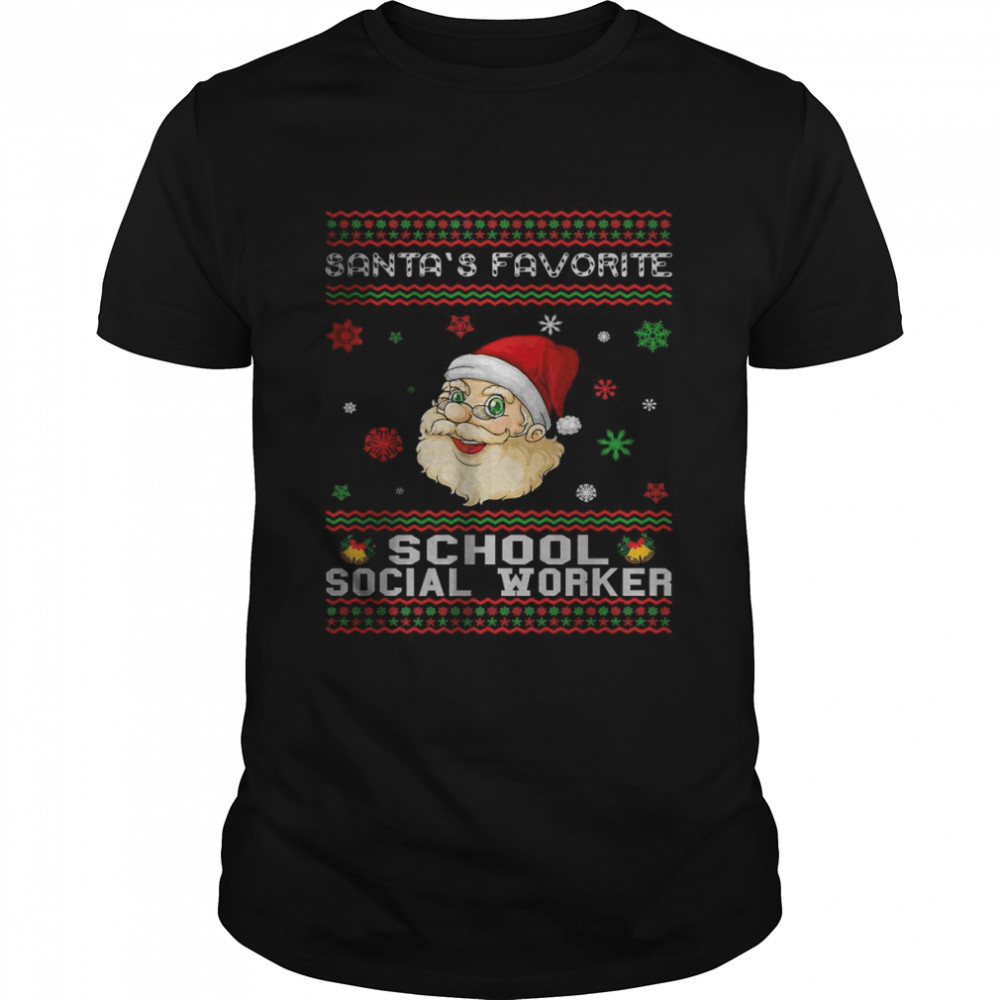 Santa’s Favorite Social Worker Christmas T-Shirt