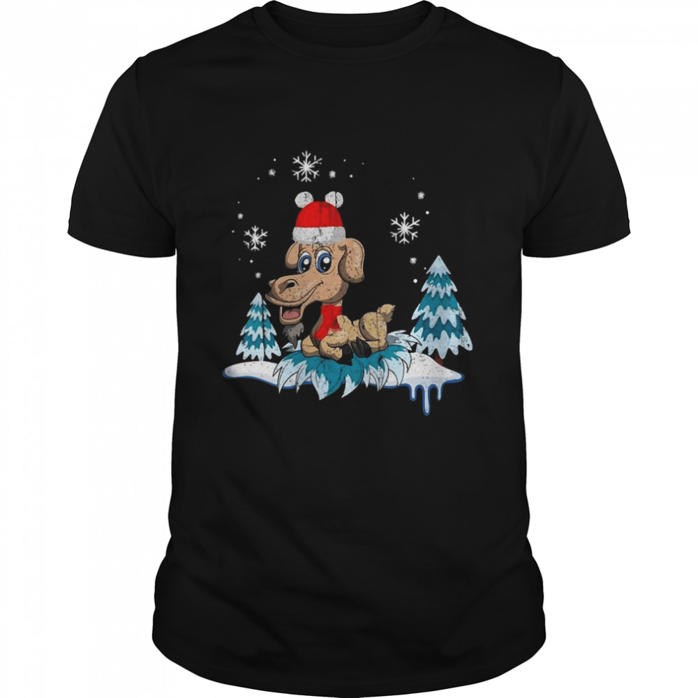 Snowy Winter Farm Animal Farmer Cute Goat Christmas Sweater Shirt