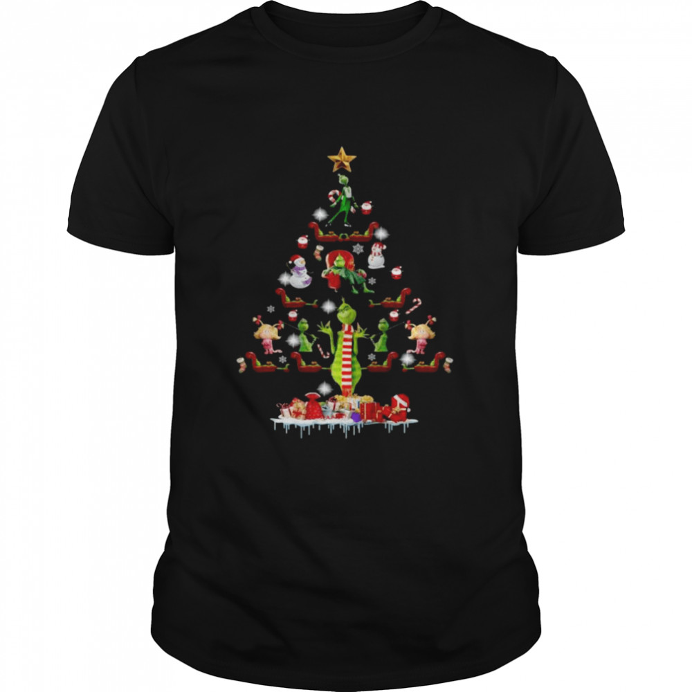 The Grinch Christmas tree Merry Christmas shirt