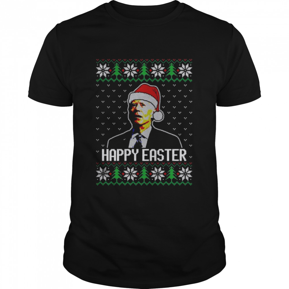 The Joe Biden Santa Hat Happy Easter Ugly Christmas Sweater