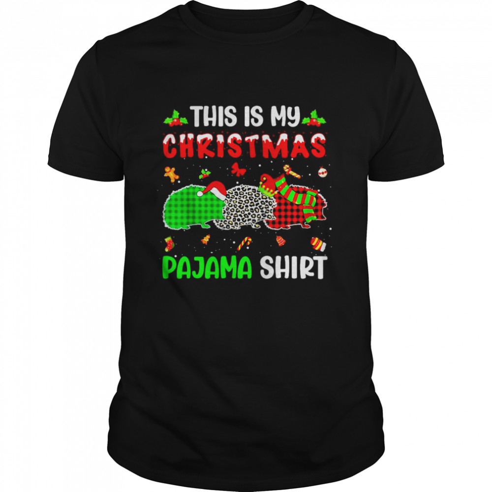 This Is My Christmas Pajama Hedgehog Xmas Tree Animals Sweater Shirt