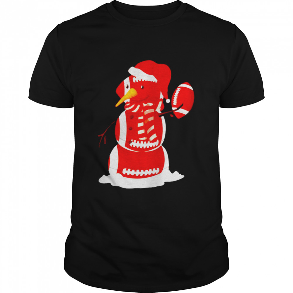 Christmas Football Snowman Football Balls shirt