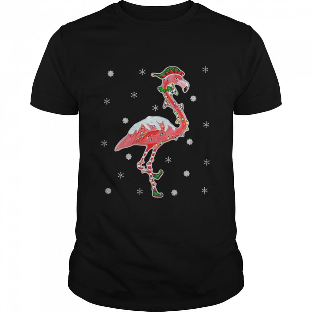 Flamingo Lover Xmas Gift Elf Flamingo Christmas Sweater Shirt