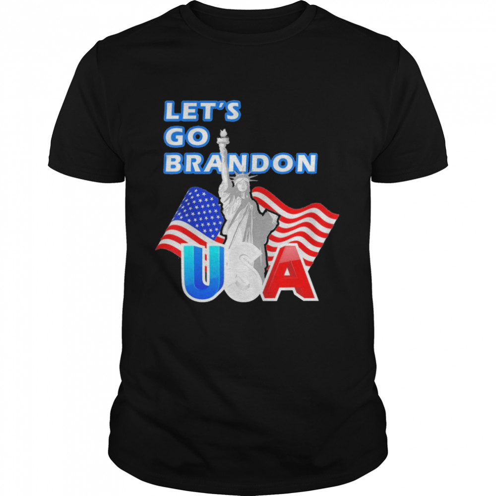 Let’s Go Branden Brandon Conservative Anti Liberal US Flag T-Shirt