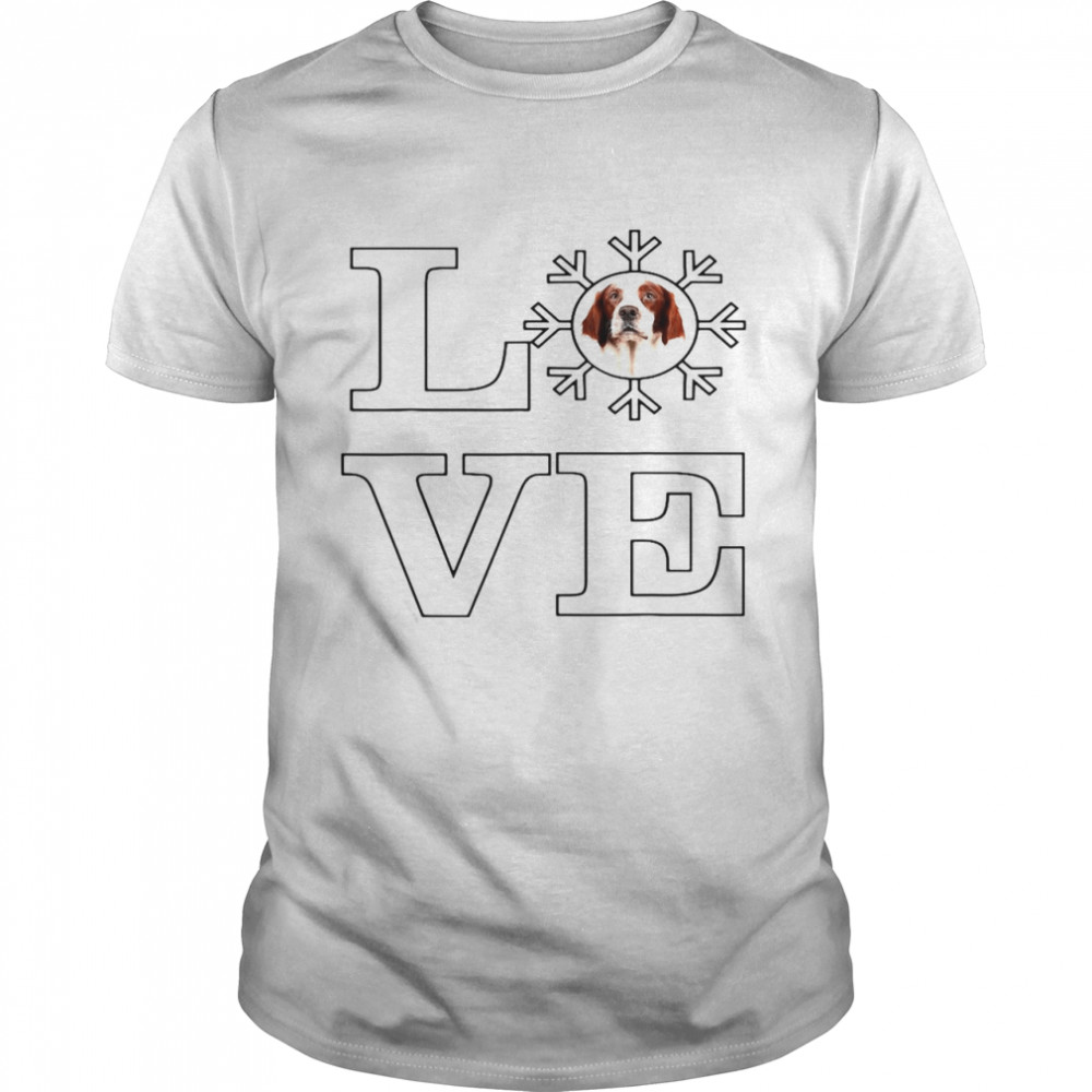 Love Snowflake Dog Irish Red and White Setter Shirt