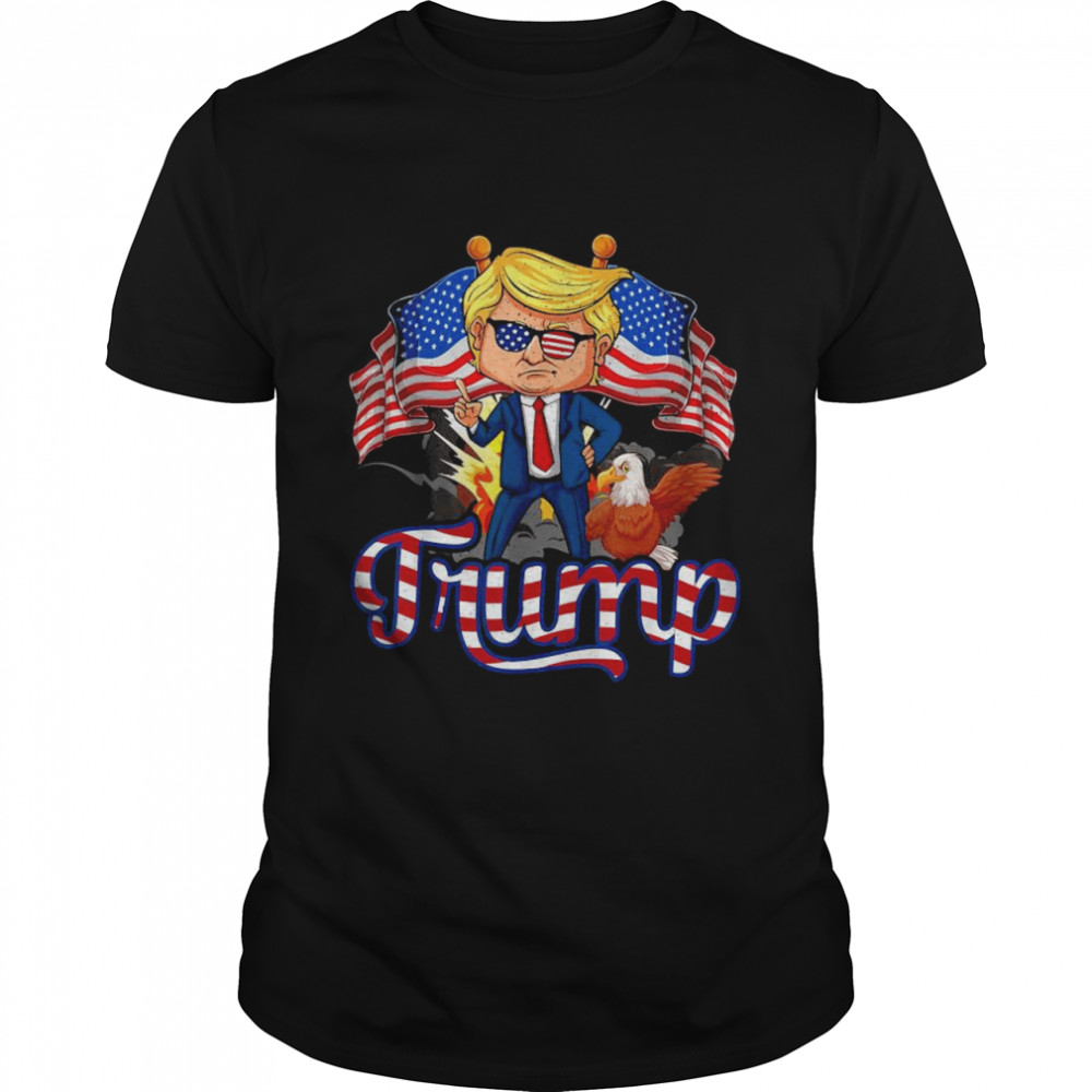 Pro Trump and eagle American flag shirt