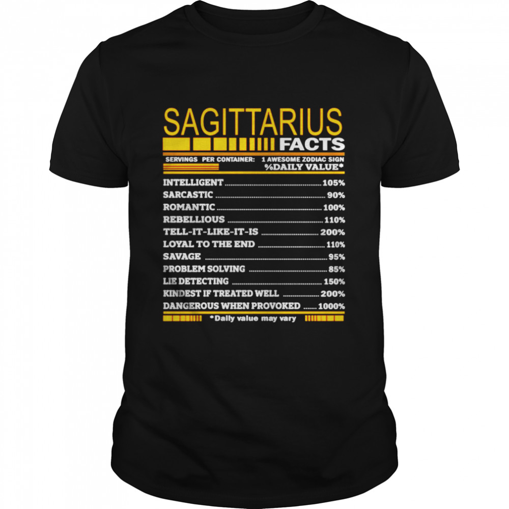 Sagittarius facts daily value shirt