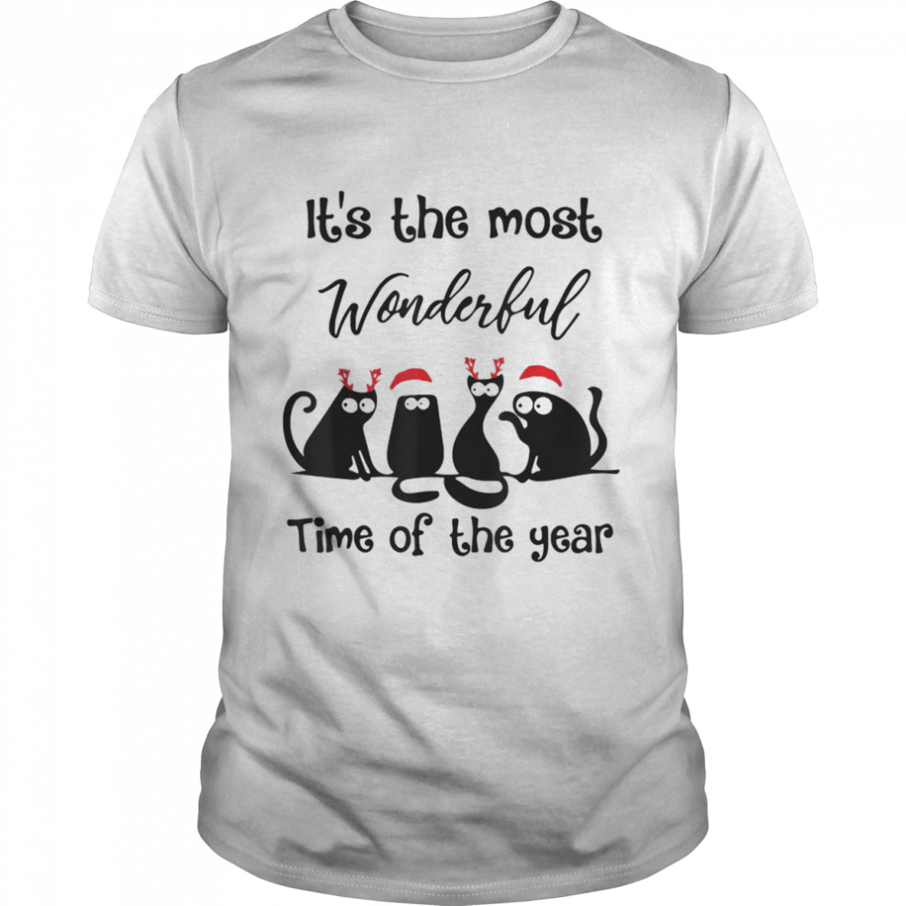 Santa Cat It’s The Most Wonderful Time Of The Year Chirstmas shirt