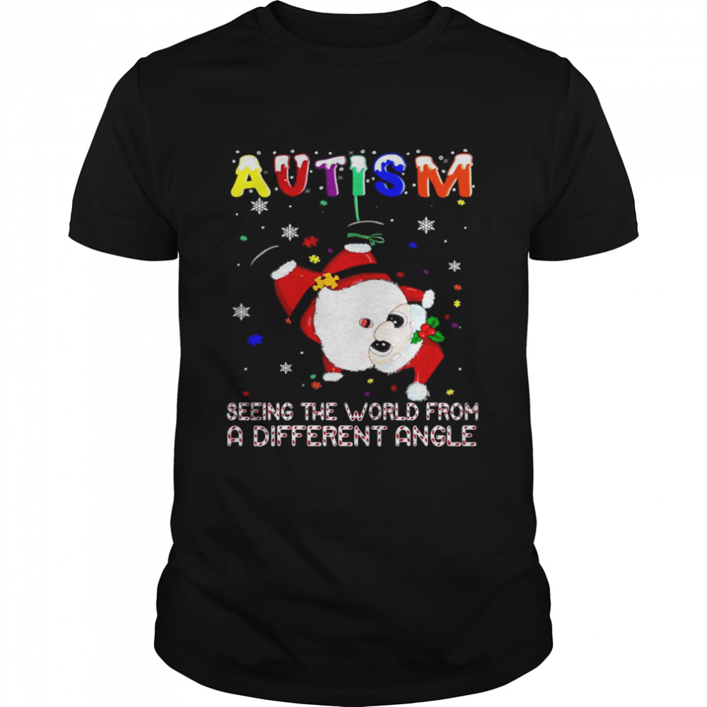 Santa Claus Autism seeing the world from a different angle Christmas shirt