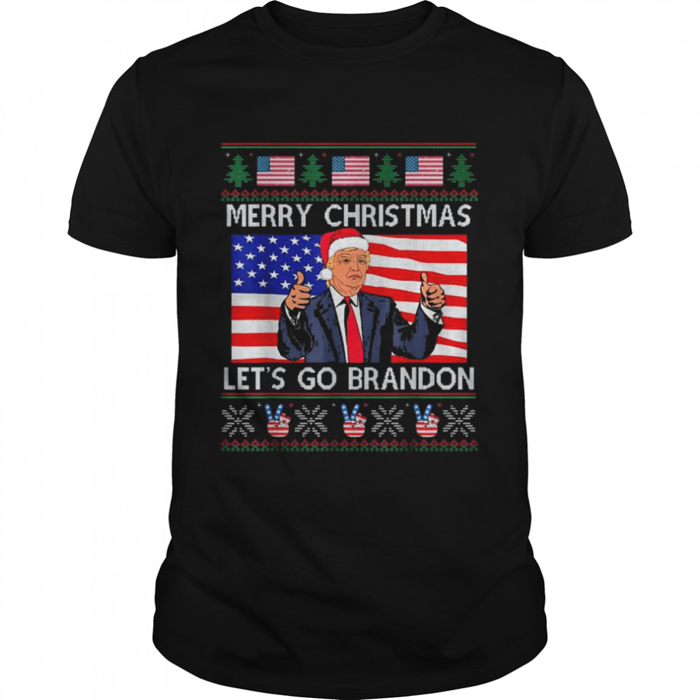 Santa Donald Trump Merry Christmas Let’s Go Brandon Ugly shirt