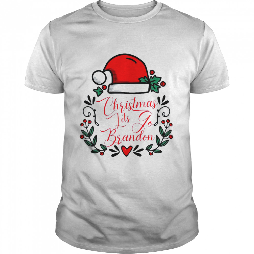 Santa hat Christmas let’s go brandon Christmas shirt