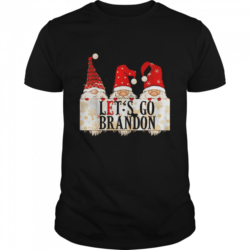 Three Gnomes let’s go brandon anti Biden Christmas shirt