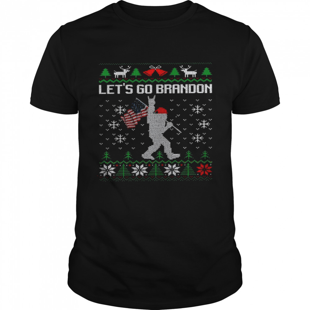 Bigfoot Let’s go brandon christmas shirt1