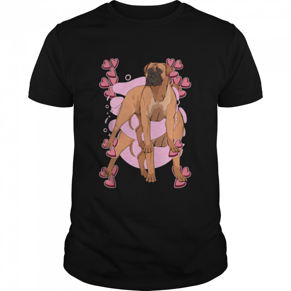 Bullmastiff Heart Design Dog Owner Stuff Bullmastiffs Shirt