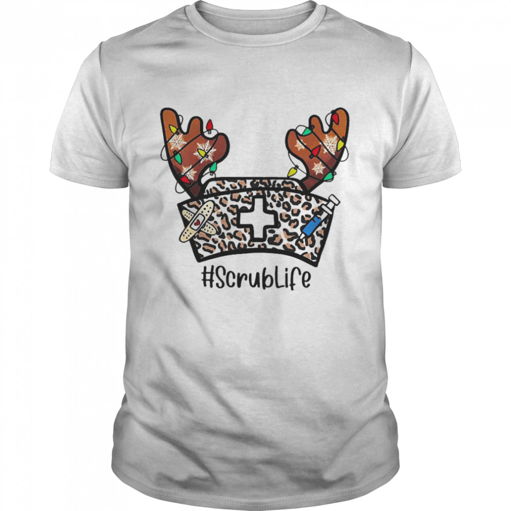 Christmas Reindeer Nurse Hat Scrub Life Sweater Shirt