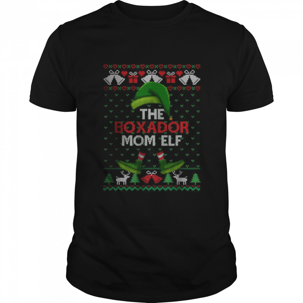 The boxador mom Elf Christmas T-shirt