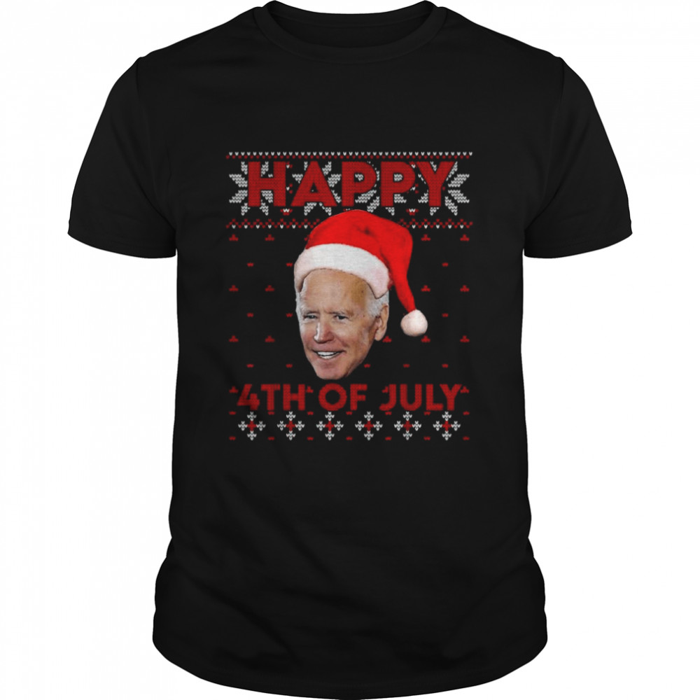 Biden Santa happy 4th Of July Ugly Christmas shirt