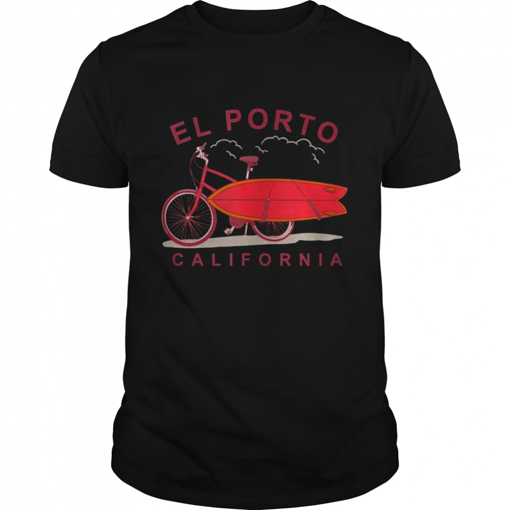 El Porto California Surfboard Bike Surfer Shirt