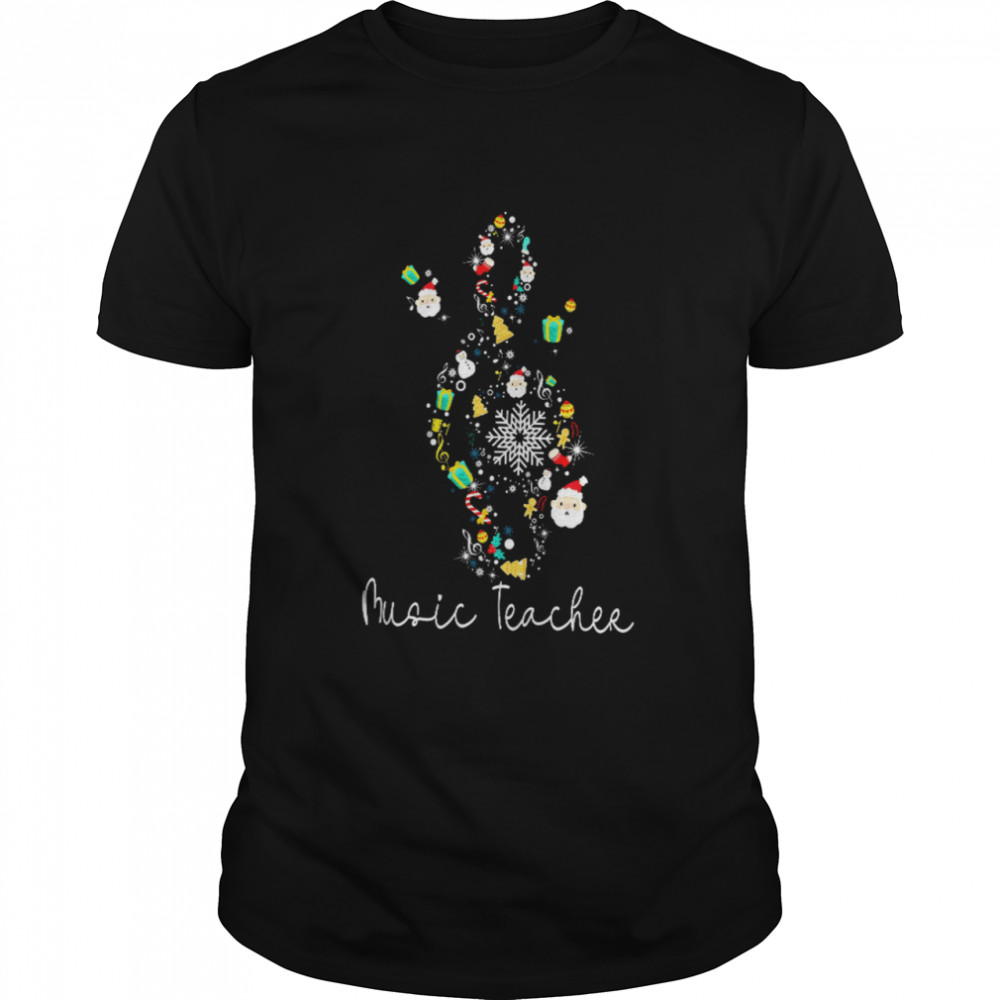 Music Teacher Merry Christmas Shirt