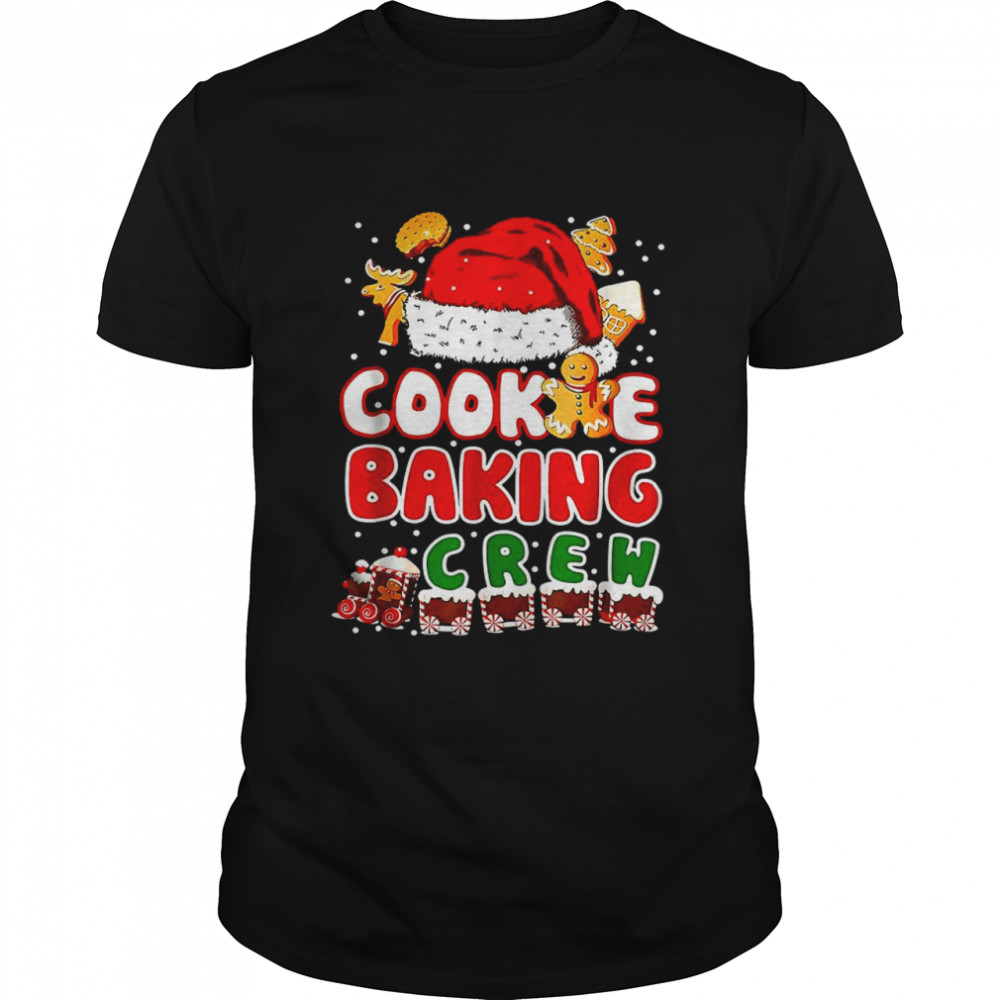 Santa hat cookie baking crew Christmas shirt