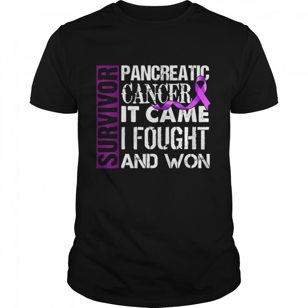 Survivor It Came I Won Pancreatic Cancer Awareness Shirt