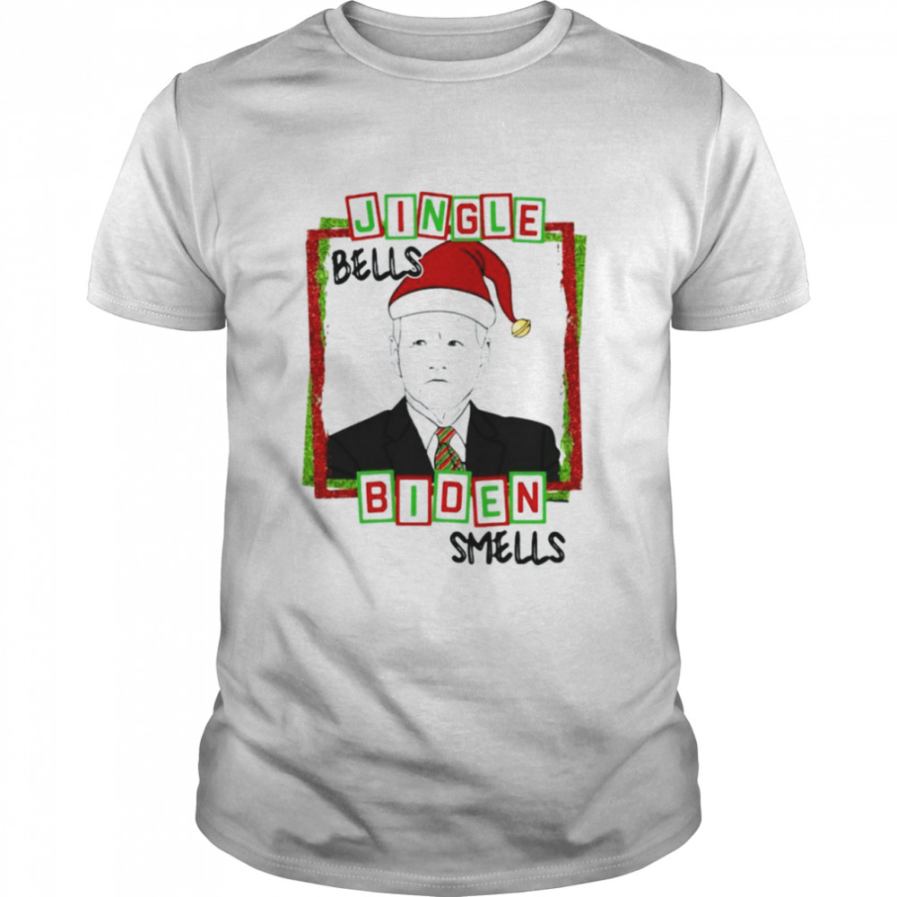 Santa hat jingle bells Biden smells Christmas shirt