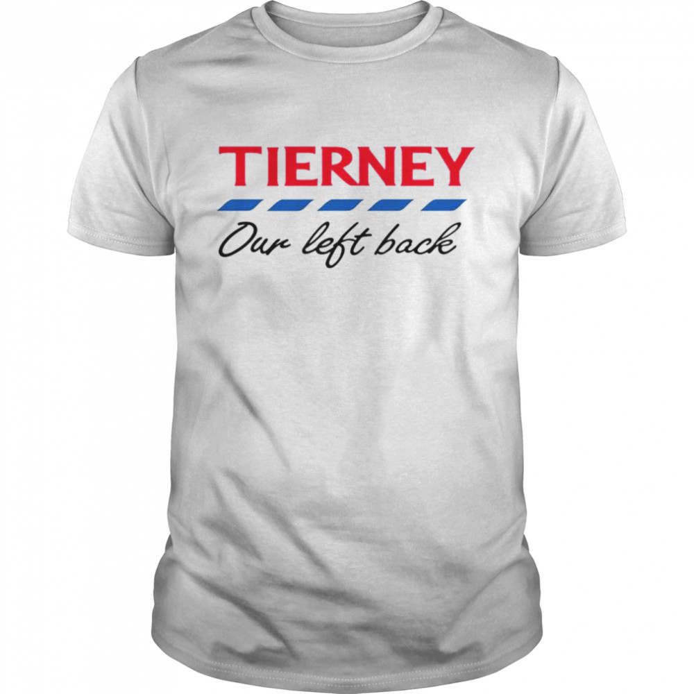 Tierney our left back shirt