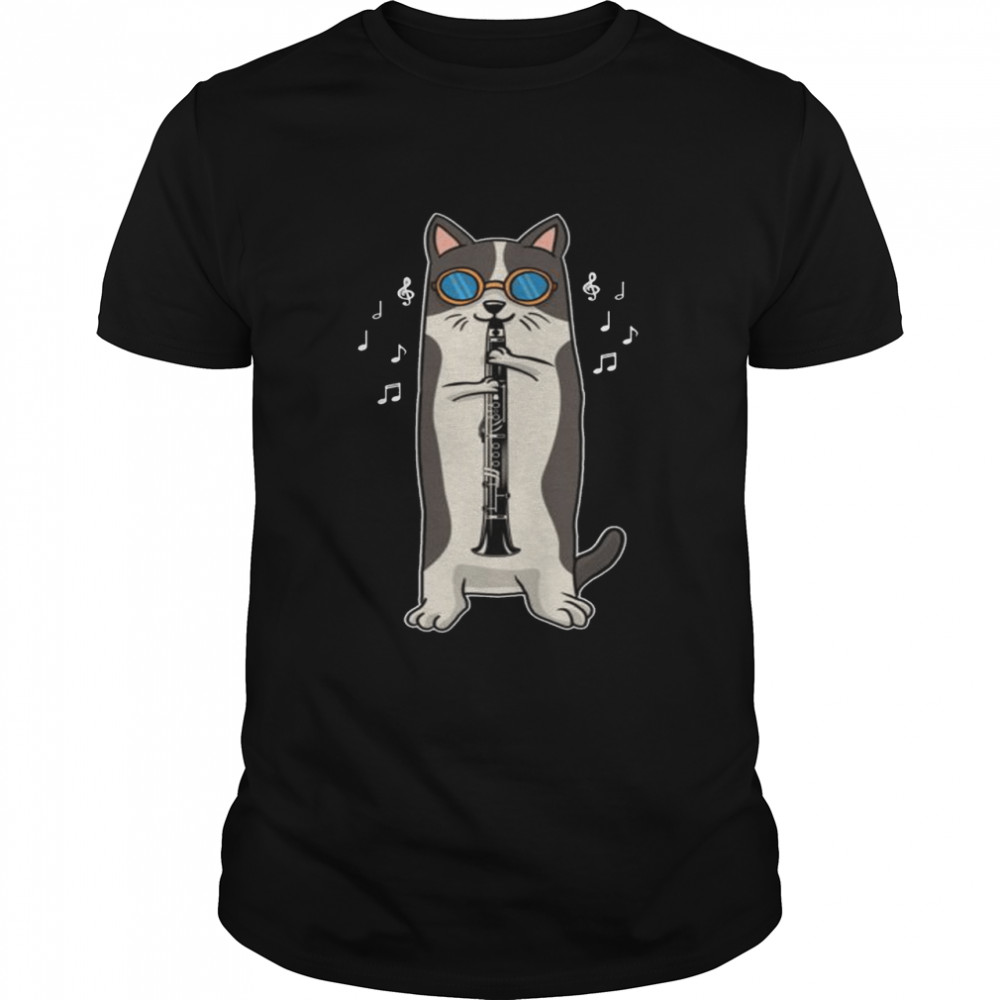 Clarinet Cat Musician Kitty Musical Instrument Reed Shirt