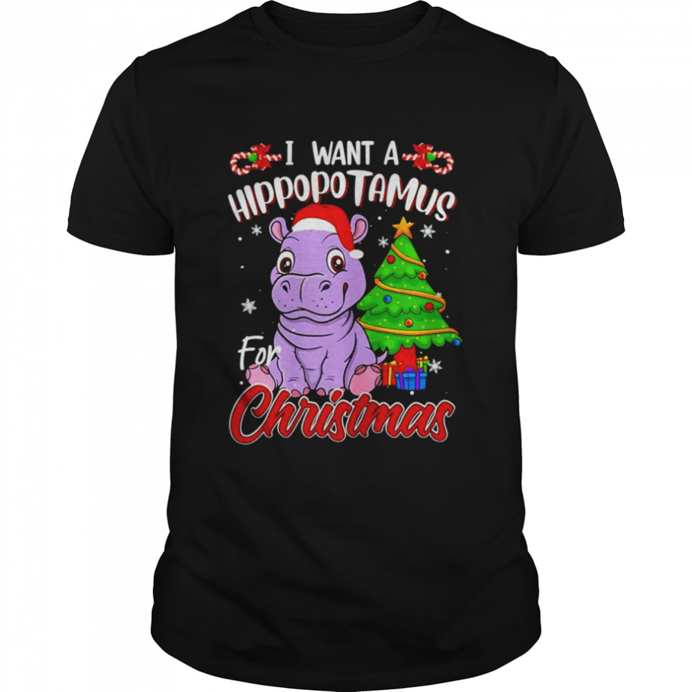 I want a hippopotamus for Christmas Hippo Pajamas shirt