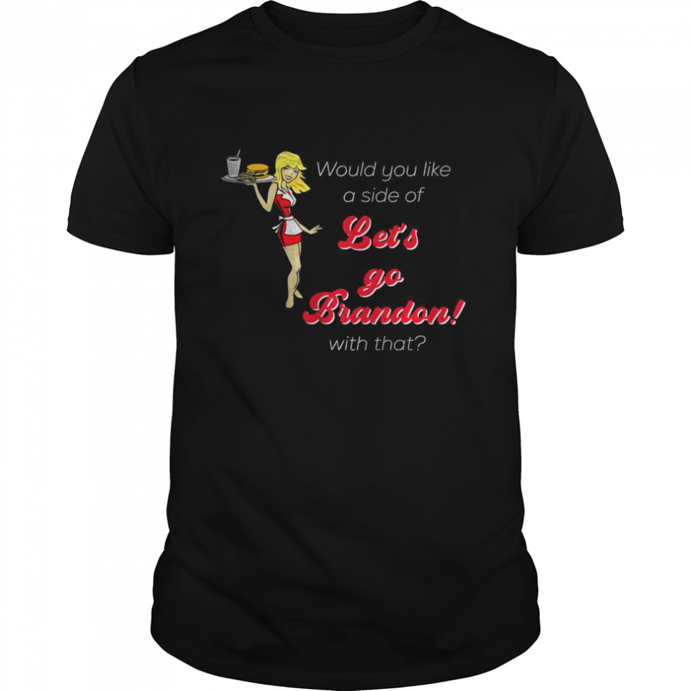 Let’s Go Brandon Beautiful Nostalgic American Diner Waitress T-Shirt