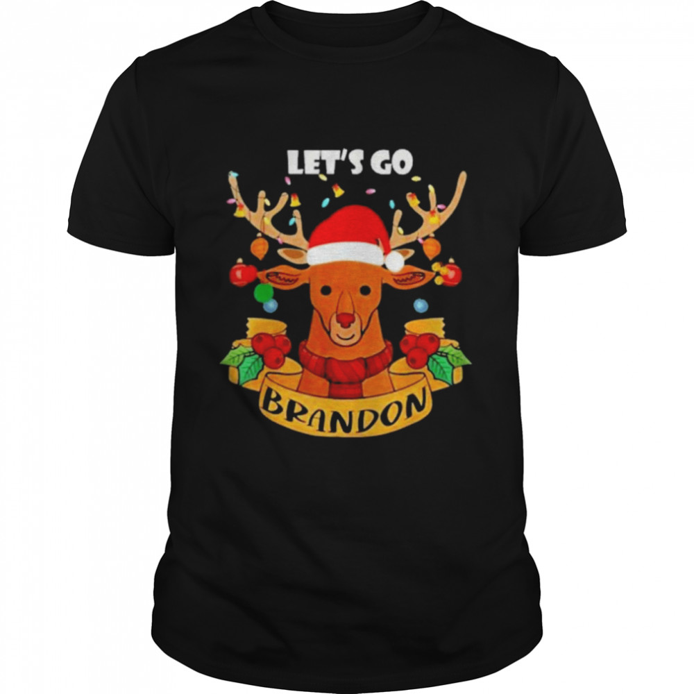 Let’s Go Branson Brandon Christmas Lights Reindeer shirt