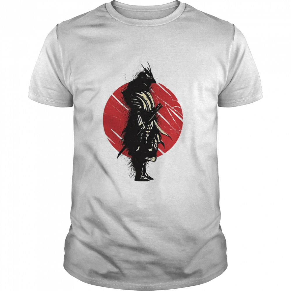 Japanese Samurai Ink Splatter Graphic Shirt