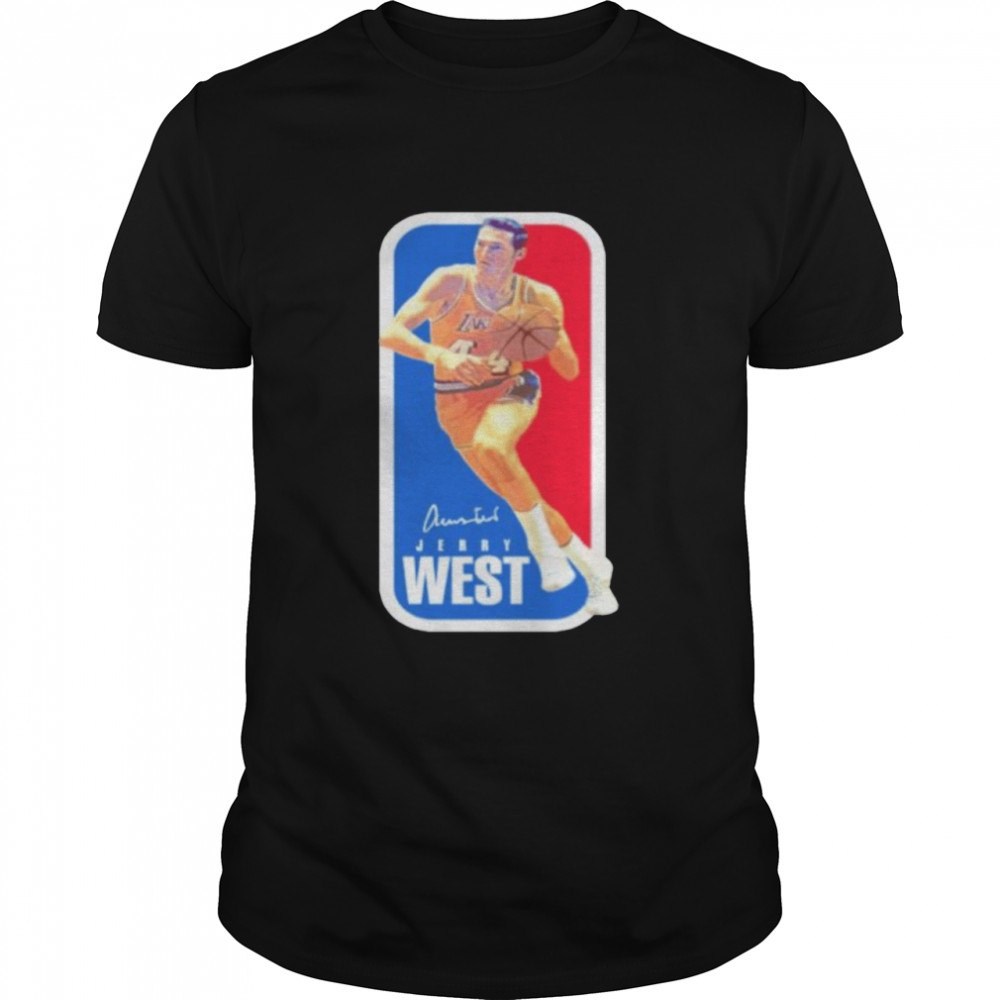 Los Angeles Lakers Jerry West the NBA logo signature shirt