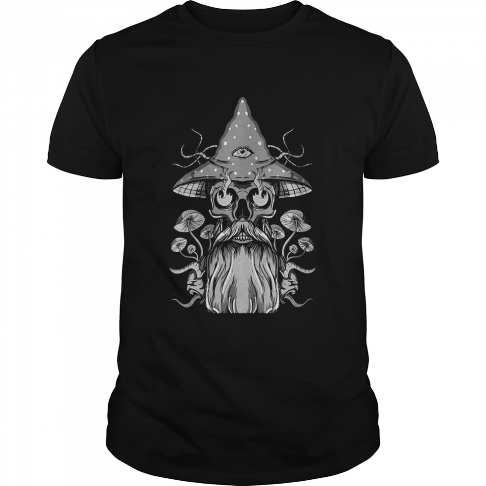 Magic Mushroom LSD Skull Eye Beard Shirt