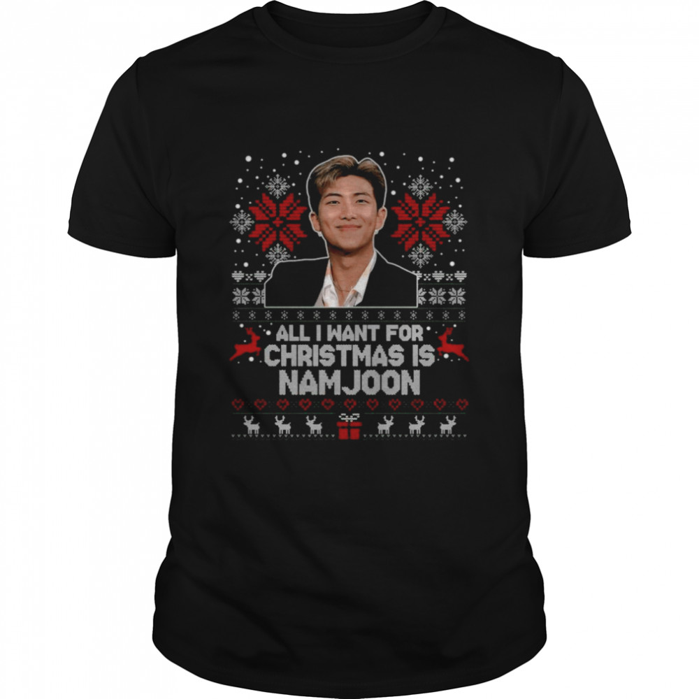 Namjoon BTS All I Want For Christmas Ugly shirt