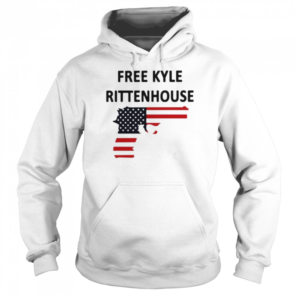 US Flag Free Kyle Rittenhouse Gun USA Flag  Unisex Hoodie