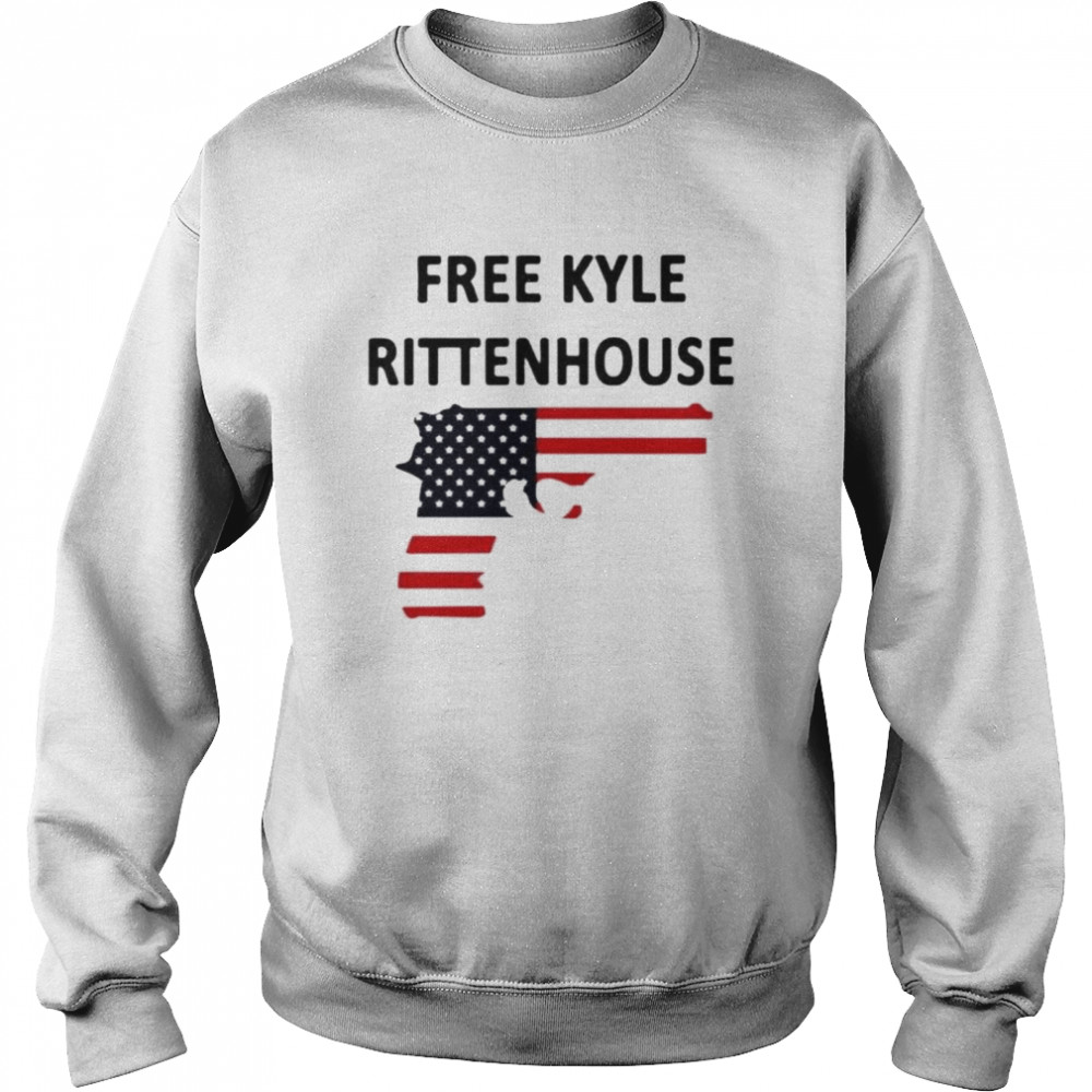 US Flag Free Kyle Rittenhouse Gun USA Flag  Unisex Sweatshirt