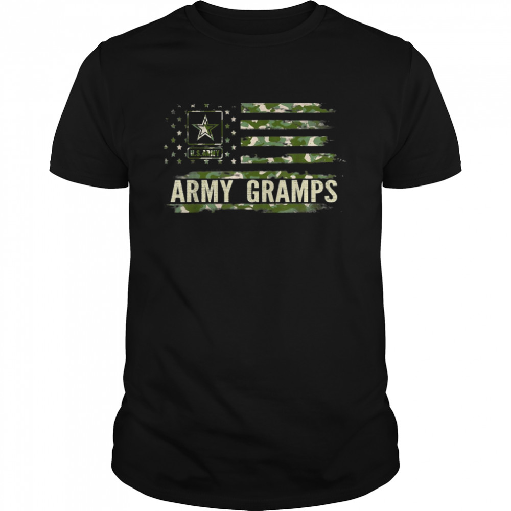 VintageArmeeGramps mit Camouflageamerikanischer Flagge für VeteranenGeschenk Shirt