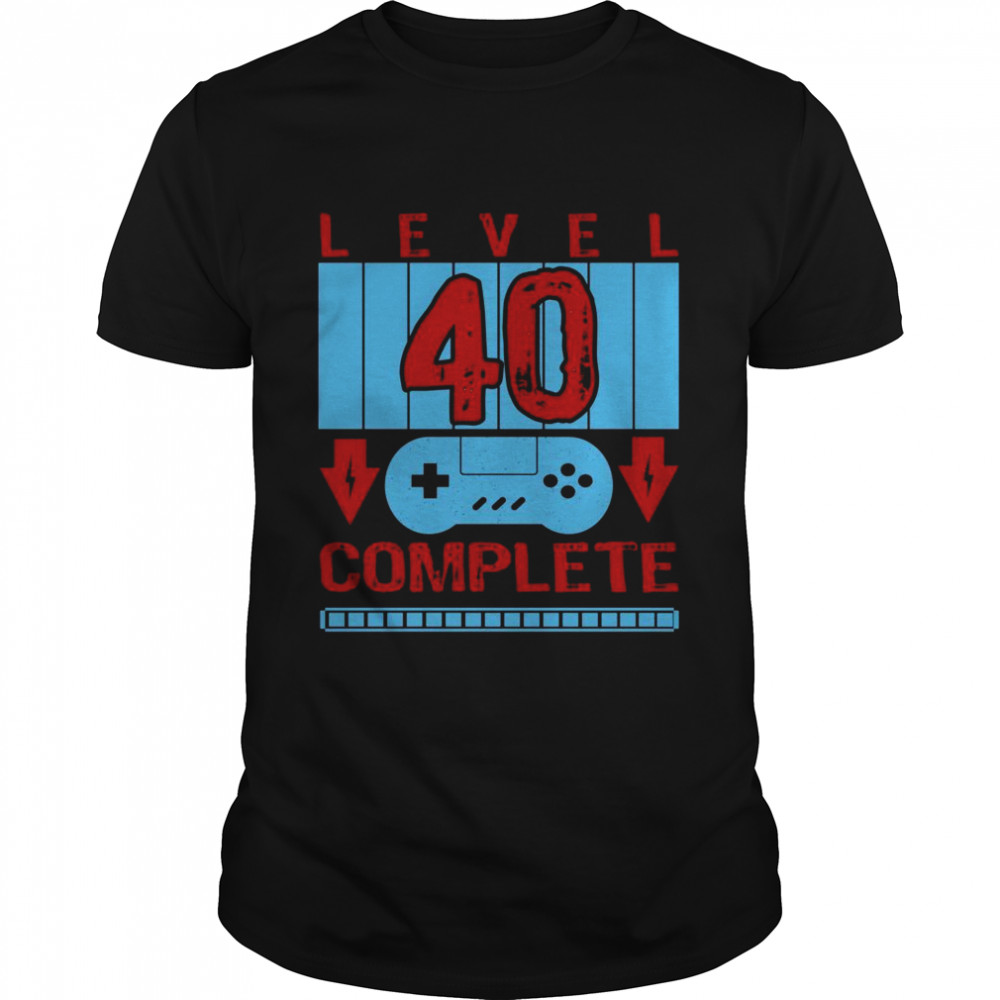 40 Geburtstag Level 40 Jahre Complete Männer Geschenk Langarmshirt Shirt