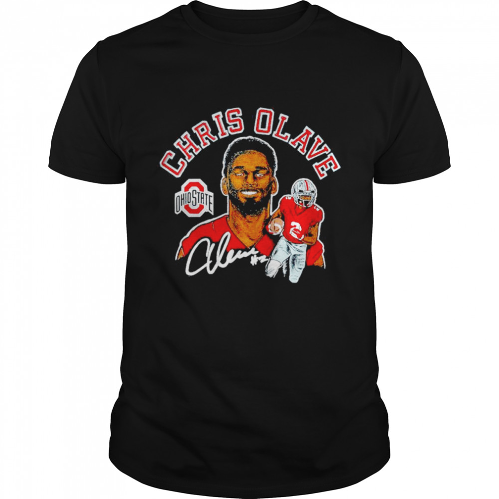 Chris Olave Ohio State Buckeyes signature T-shirt