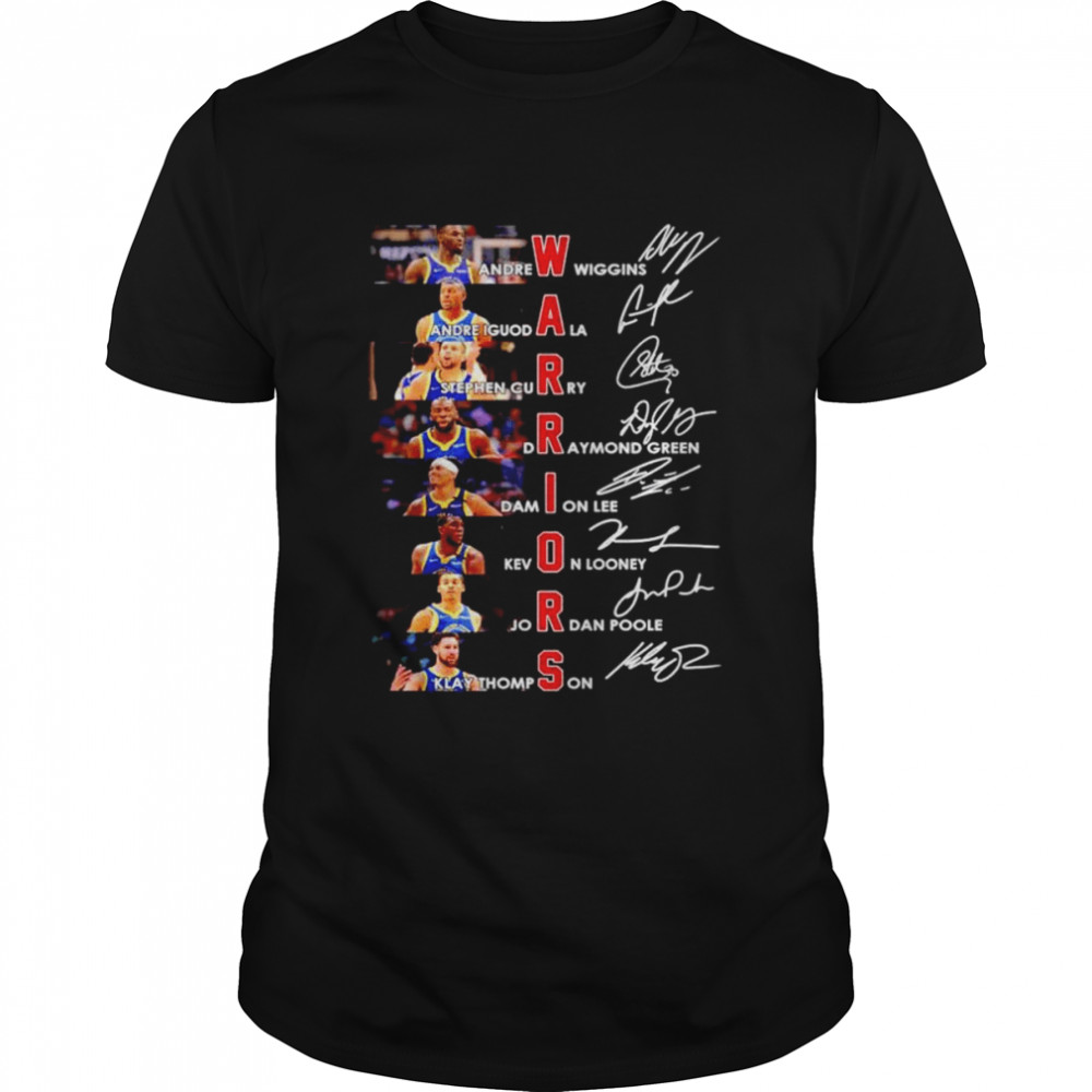 Golden State Warriors team player signatures T-shirt