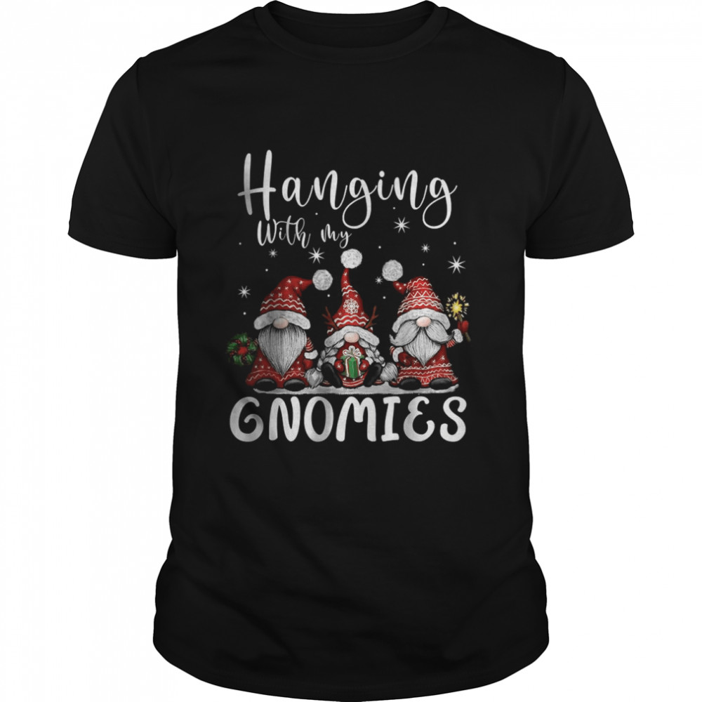 Hanging With My Gnomies Santa Gnome Christmas Pajama T-Shirt