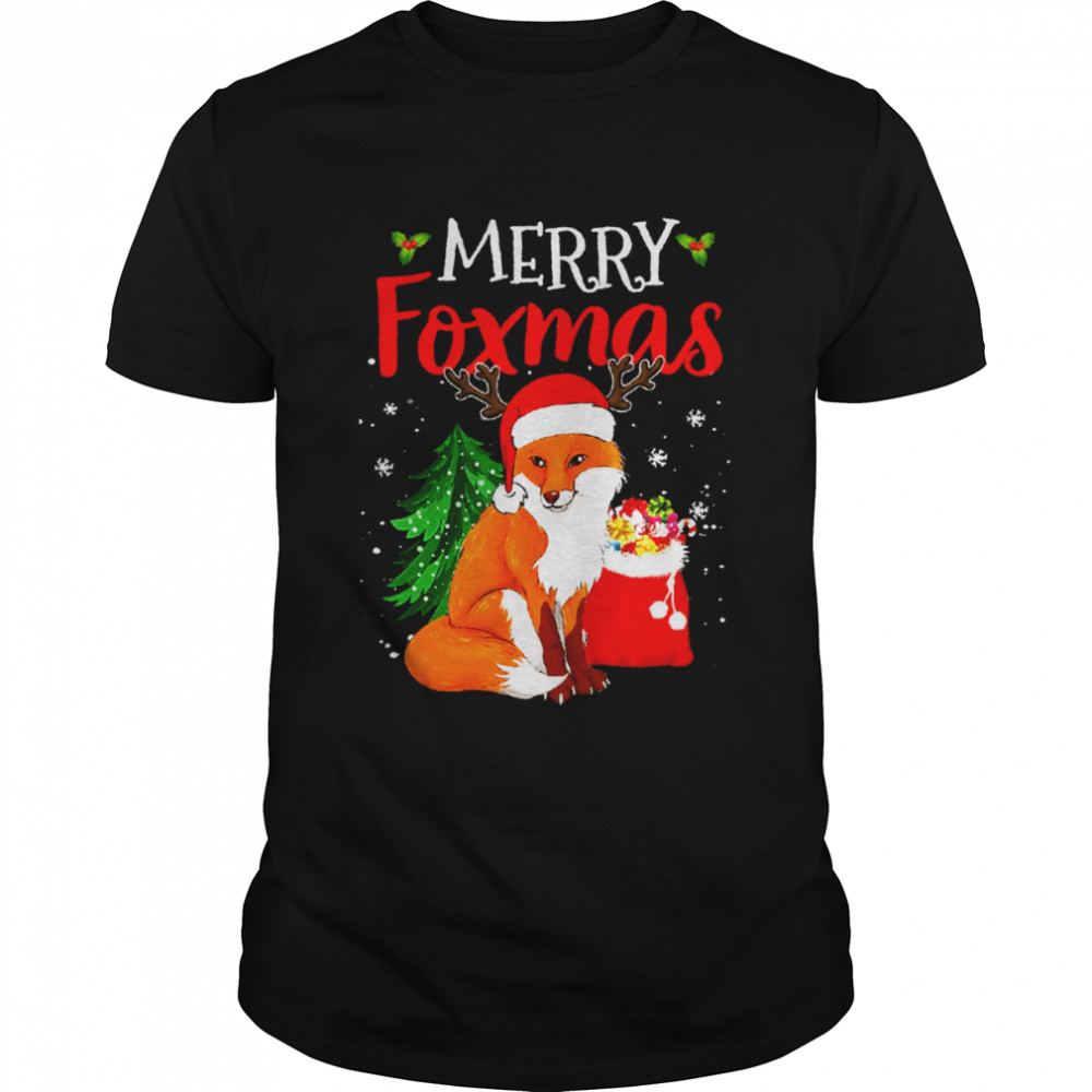 Merry Foxmas Dog Lovers T Shirt