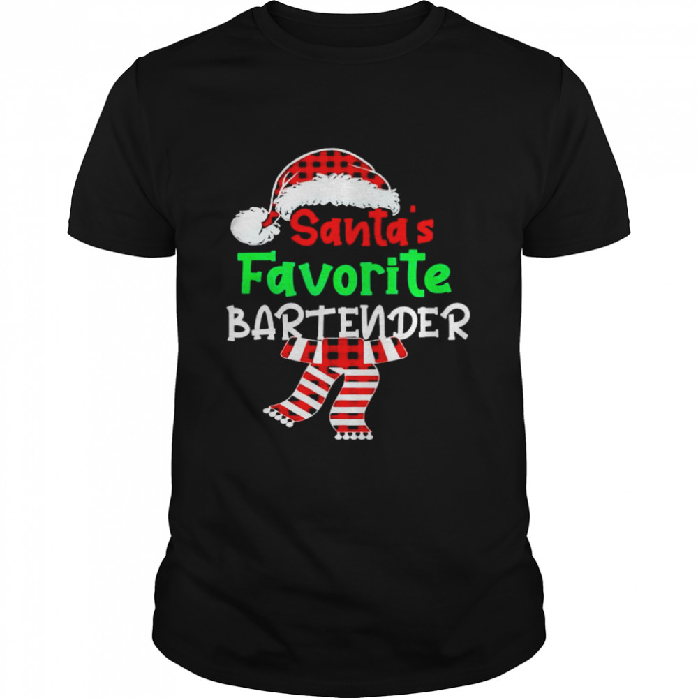 Santa’s favorite bartender Christmas shirt