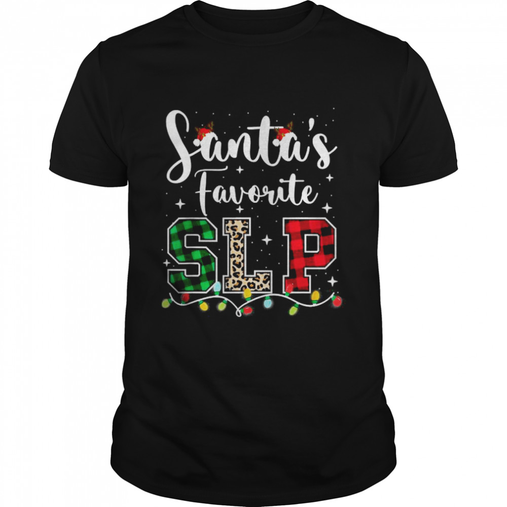 Santa’s Favorite SLP Speech language pathologists Christmas T-Shirt