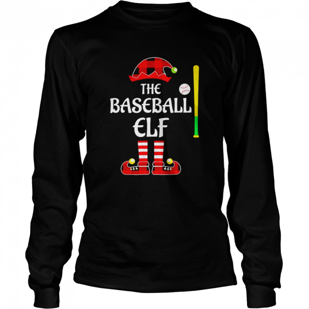 The Baseball Elf Christmas shirt Long Sleeved T-shirt